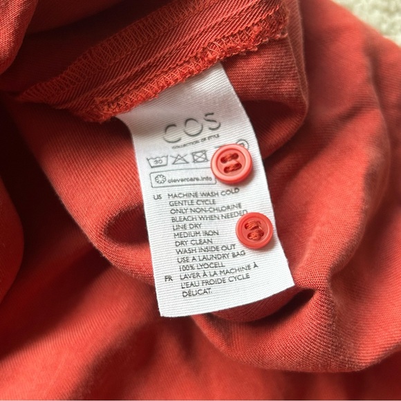 COS Oversized Shirt Dress in Red - Picture 4 of 7